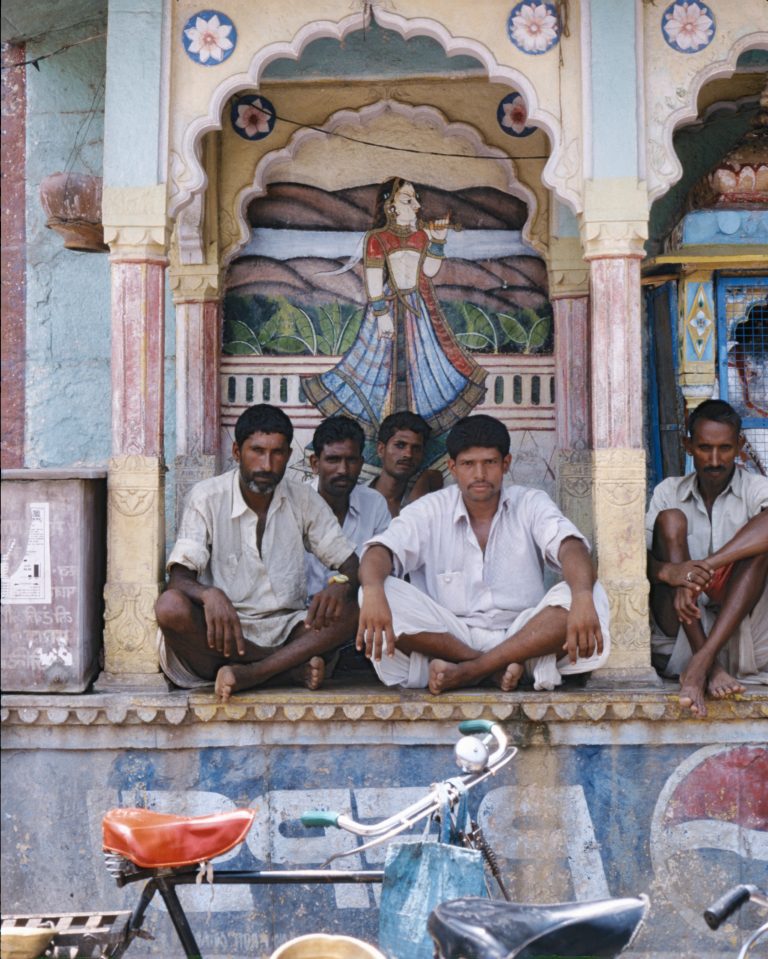 Group of Indians in a street, Rajasthan
