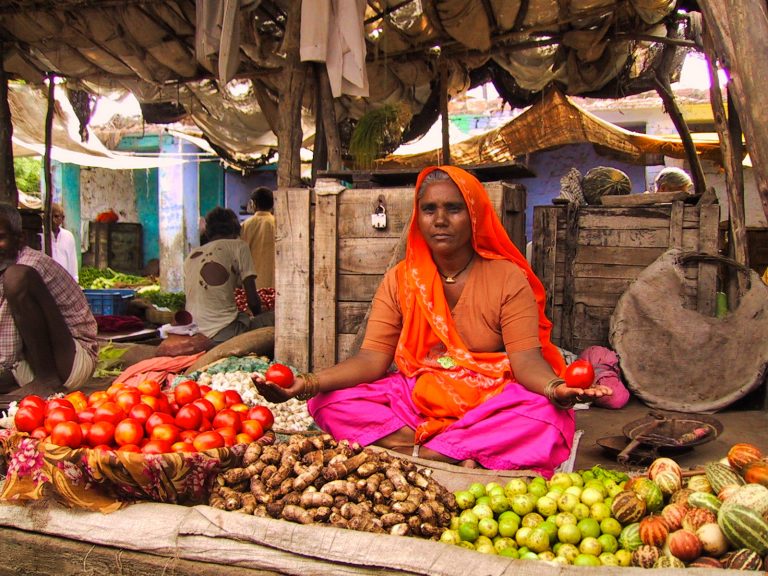 Portrait, Indian market, Rajasthan