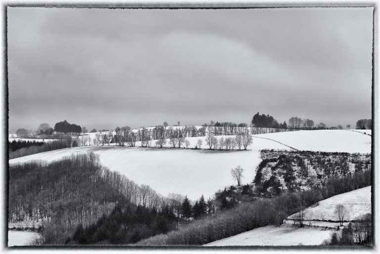 Paysage d'Aveyron en hiver
